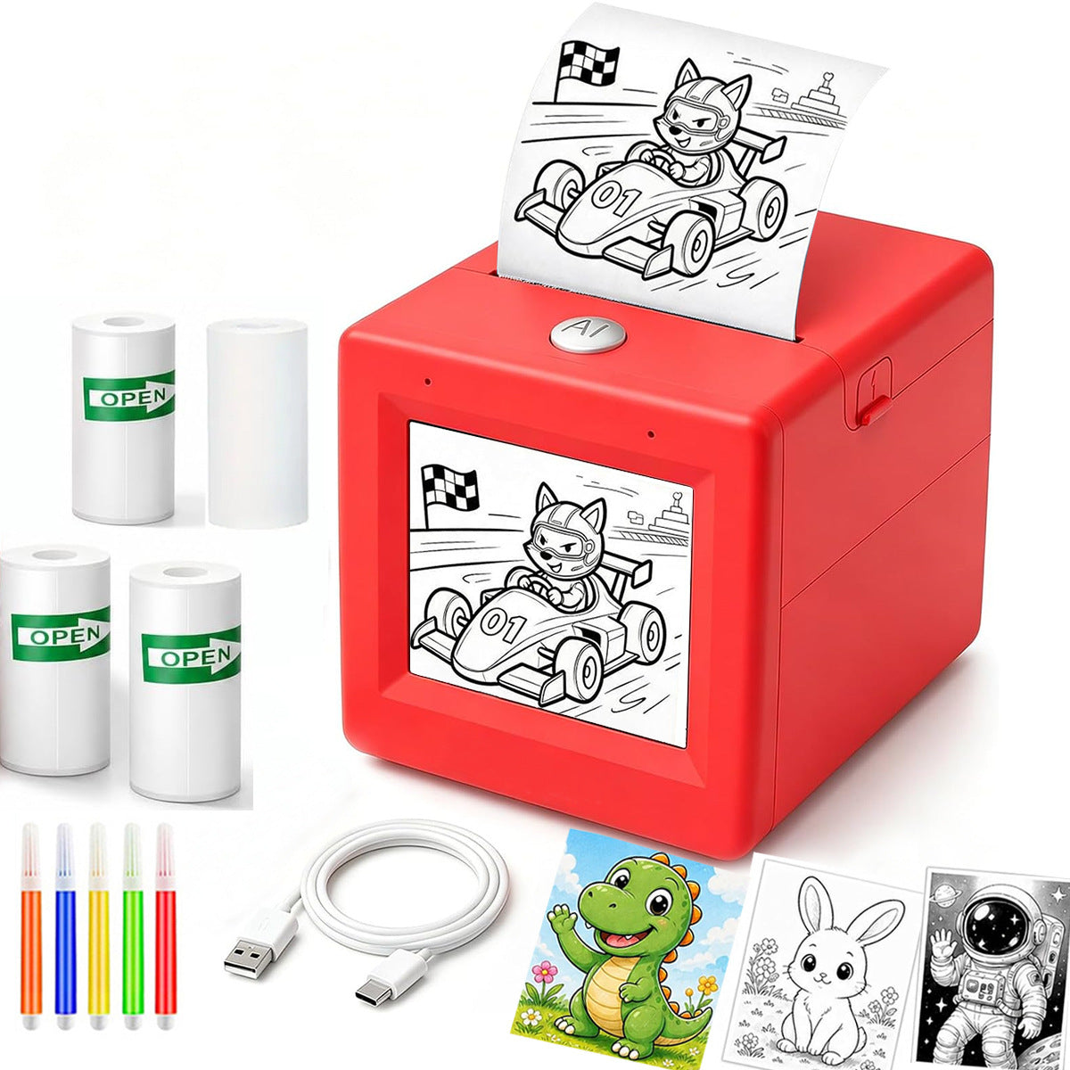 AI Voice-Activated Mini Sticker Printer