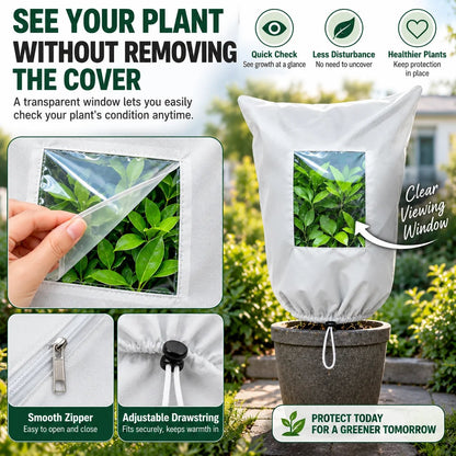 🌿 WINTER GARDEN ESSENTIAL | Plant Frost Protection Cover –Breathable Reusable Cover for Shrubs, Pots & Young Trees