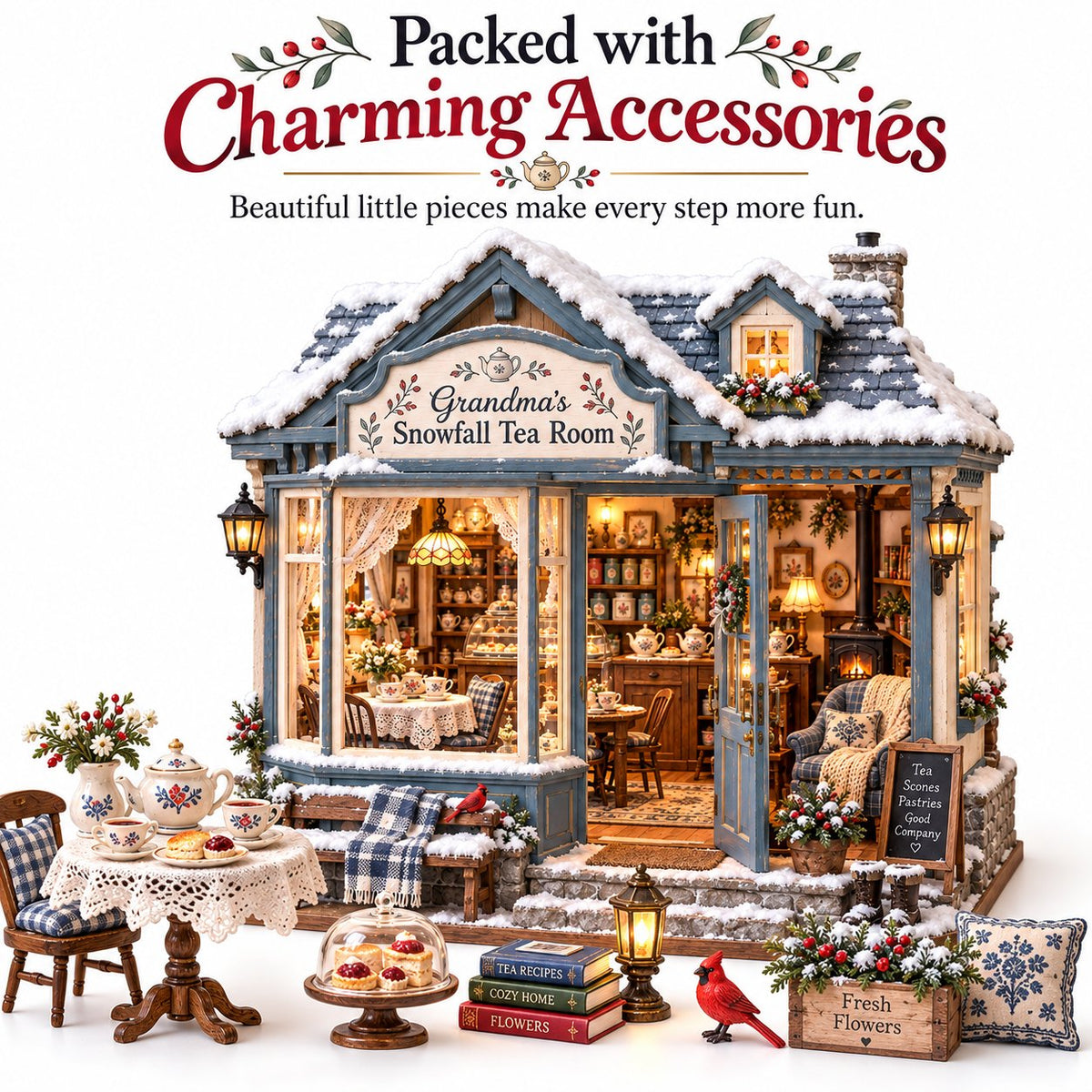 ☕ Build Your Own Snowfall Tea Room Cottage ❄️