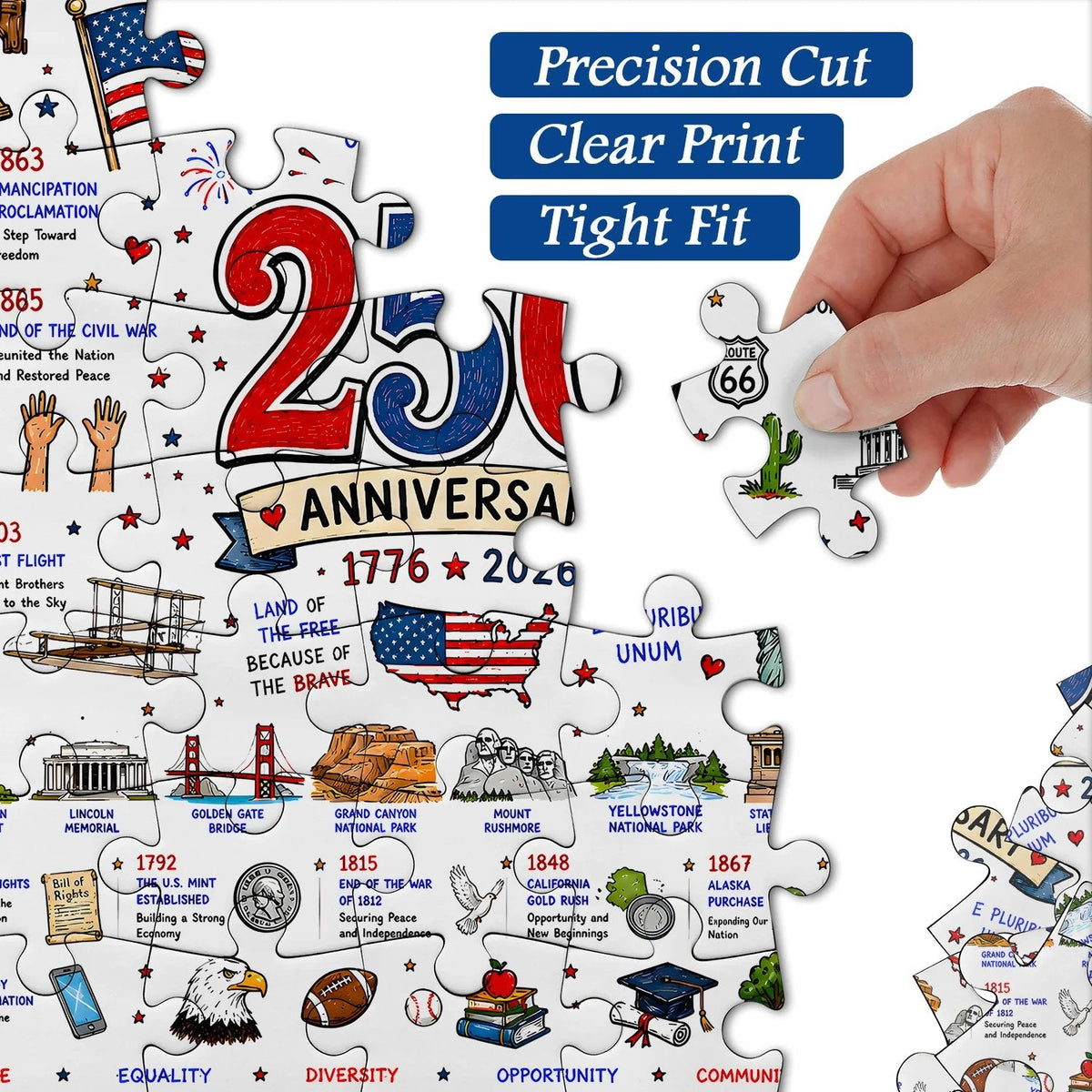 🧩 Patriotic America 250th Anniversary Jigsaw Puzzle – 1000 Pieces