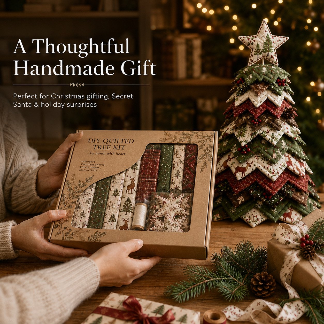 DIY Quilted Fabric Christmas Tree Kit