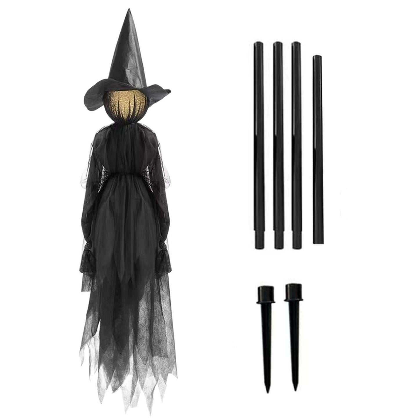 🎃HOT SALE ❤️‍🔥🧙‍♀️Lighted Halloween Witch Stake For Halloween Decoration🎃