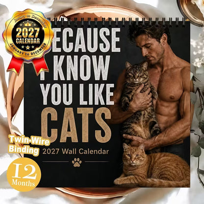 🔥Black Friday Deal: 2027 Naked Cats Men's Wall Calendar