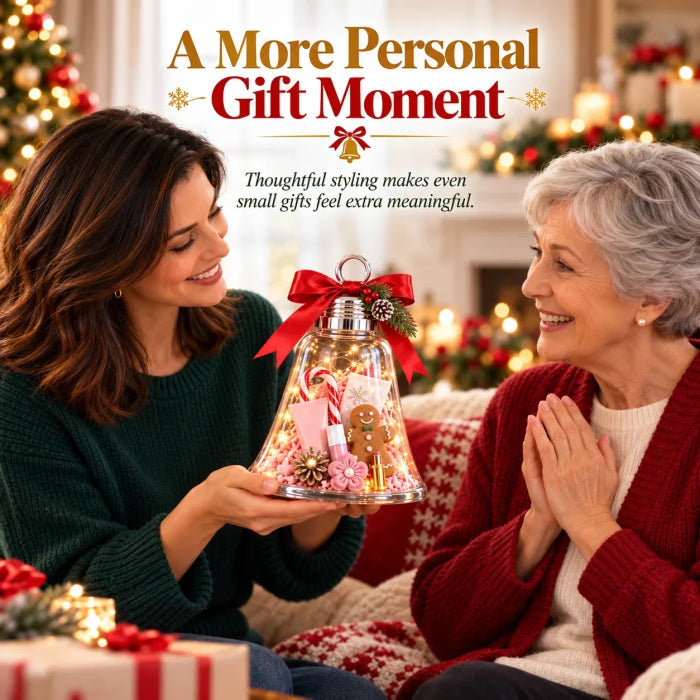 🔔Fill-Your-Own Christmas Bell Gift Box -- Clear DIY Surprise Container for Small Gifts & Stocking Stuffers