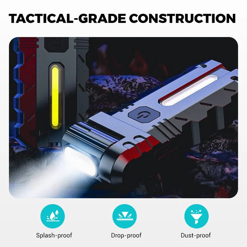 LED work light with 180° rotating head