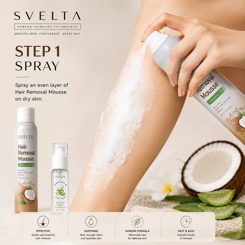 Gentle Sensitive Skin Bikini Hair Removal Cream & Mousse Kit - Smooth