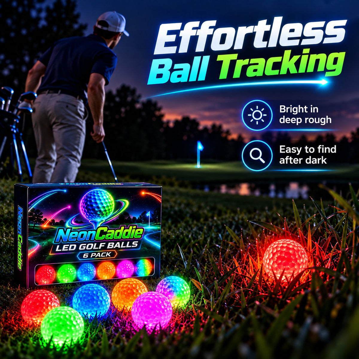 Glow-in-the-Dark LED Golf Balls | Night Play Innovation ⛳