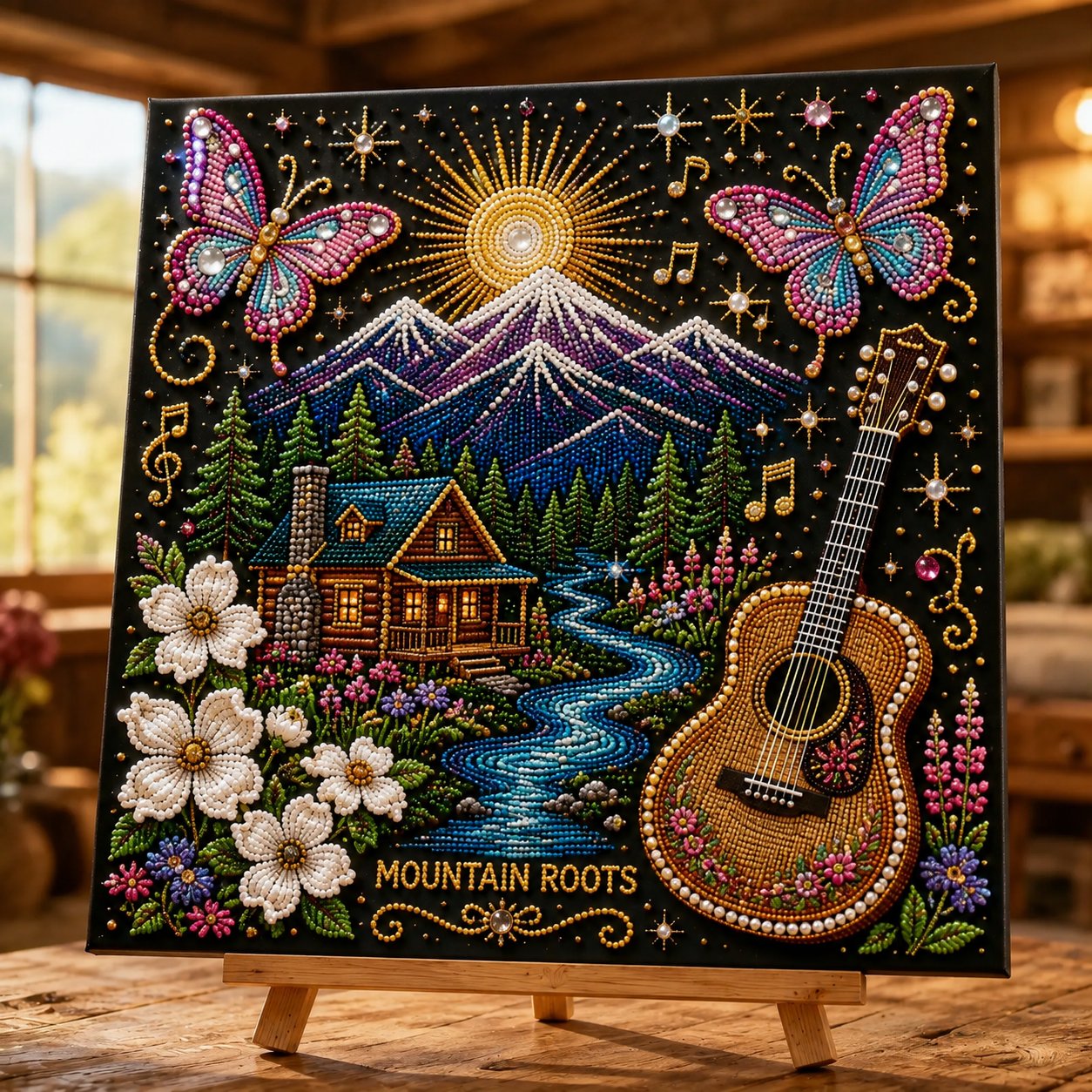 🎤 Premium 3D Pearl Dolly Country Music Tribute Art Kit | Luxury Flocked Canvas with Scratch-Resistant Non-Fading Acrylic Resin Pearls & Faceted Drills DIY Keepsake Decor 💎✨