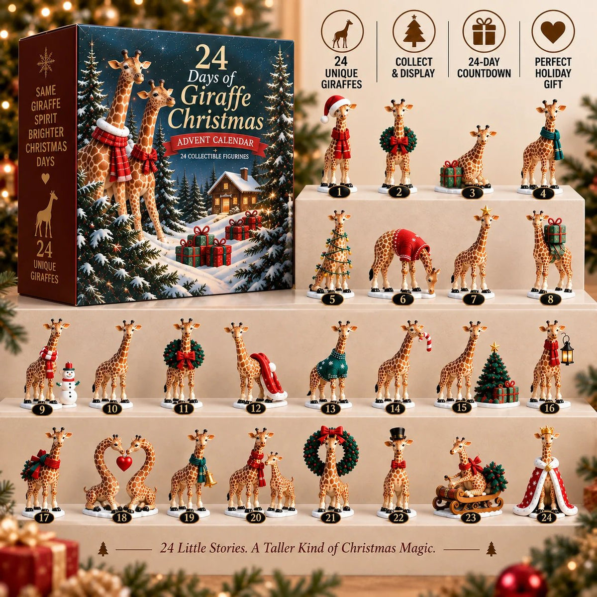 Giraffe Christmas Advent Calendar – 24 Holiday Characters