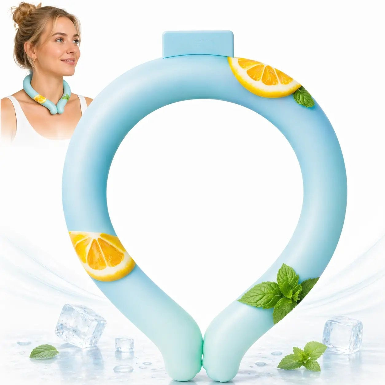 ❄️ Reusable Cooling Neck Ring | Hands-Free Portable Ice Neck Cooler for Summer Outdoor Sports Travel Camping Gardening