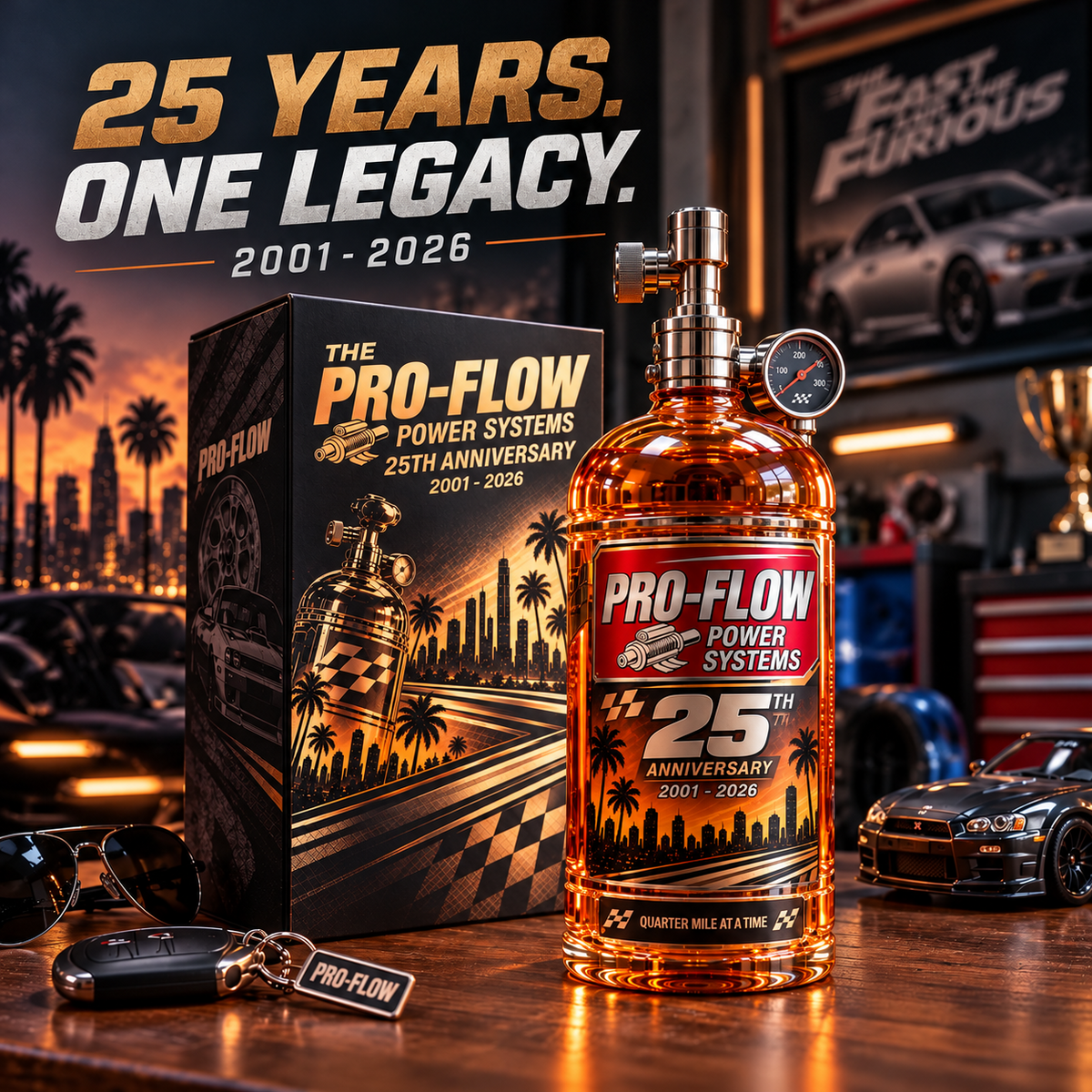 ⏳ Last Day 49% OFF – 25th Anniversary Street Racing Nitrous Tank Whiskey Decanter with Collector’s Box