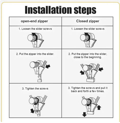 Easy Installation Zipper Repair Kit