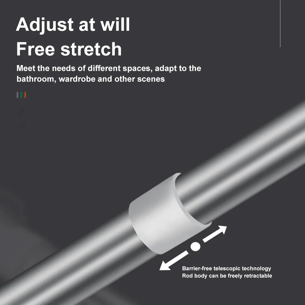 Drill-Free Adjustable Tension Rod – No Holes, No Damage, Instant Install