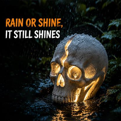 Gothic Solar Cracked Skull Light (Resin Craft)