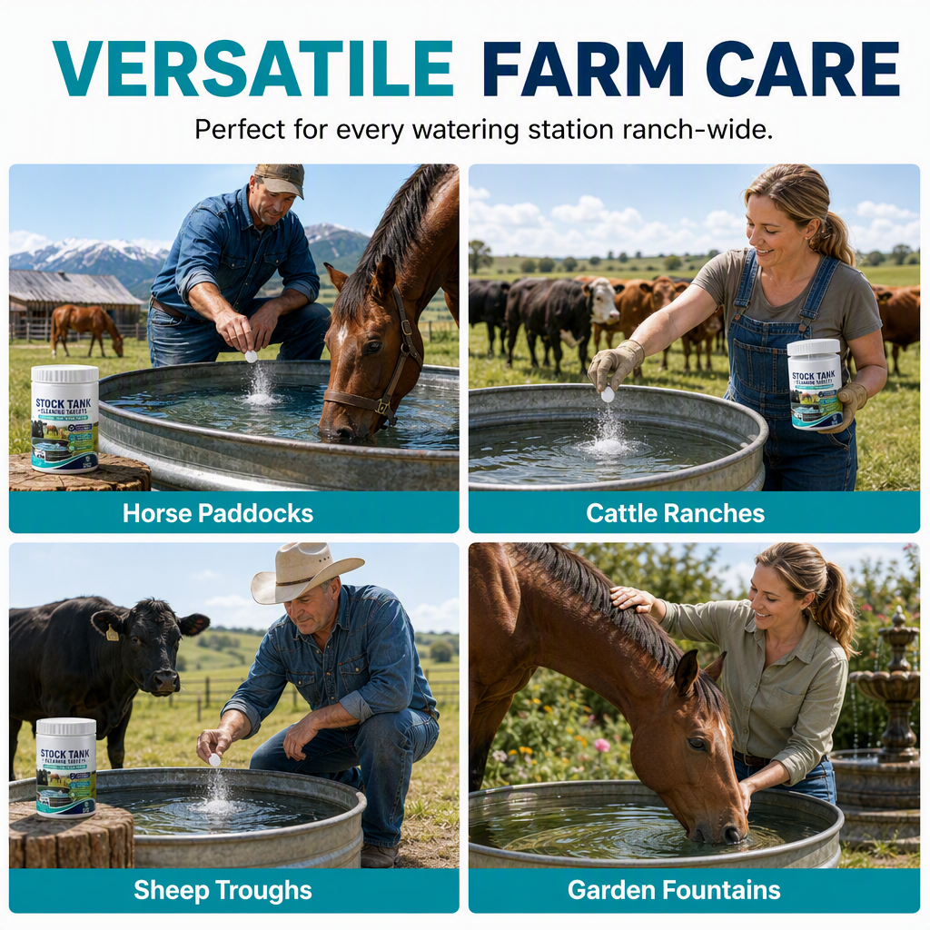 Fast-Dissolving Livestock Water Tank Cleaning Tablets