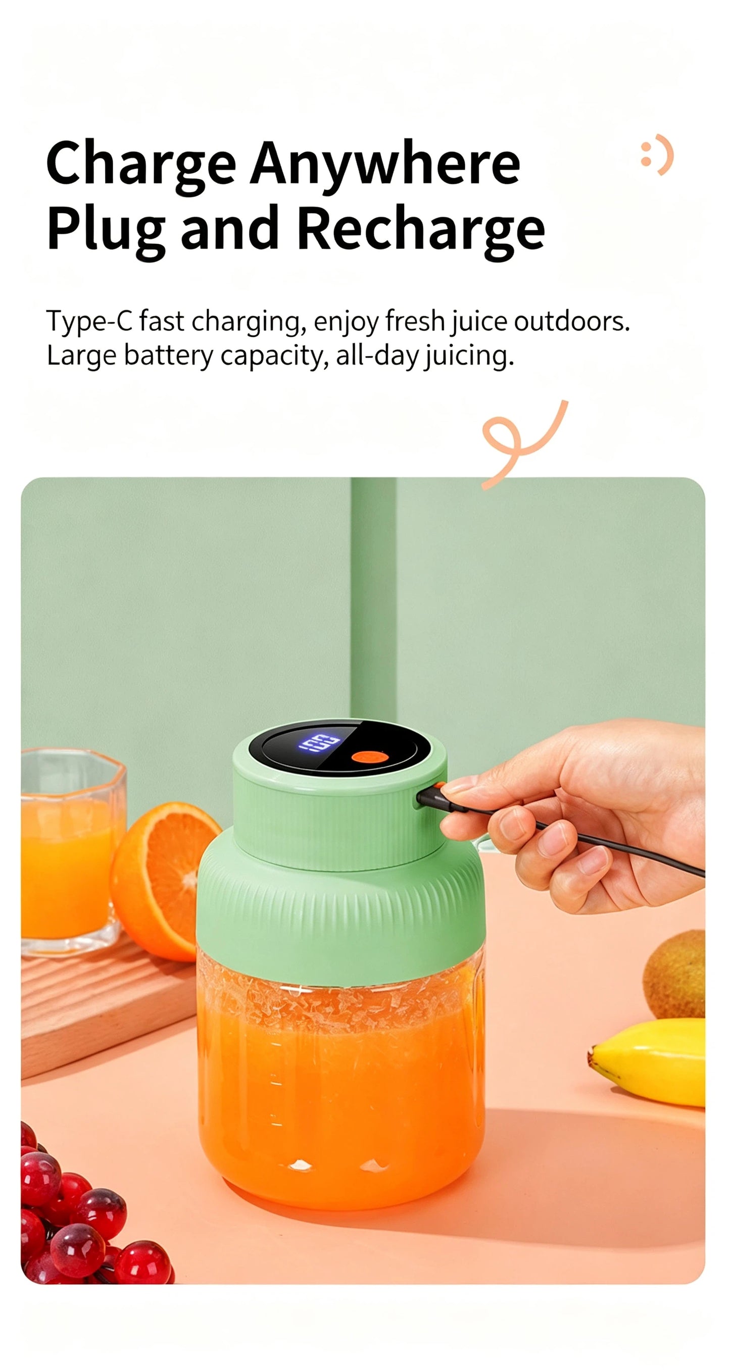Portable Rechargeable Juicer