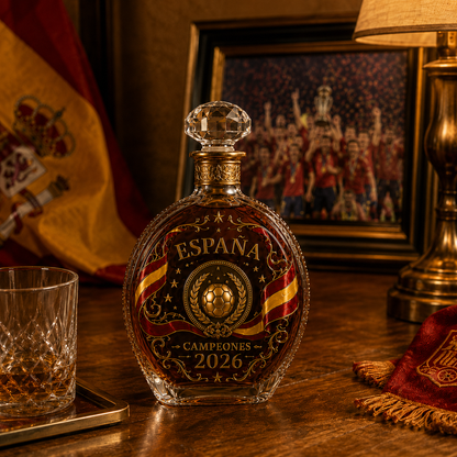 España 2026 Football Legacy Whiskey Decanter & Glass Set — Campeones Collector Edition