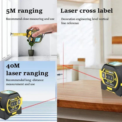 🎁3-In-1 Infrared Laser Tape Measuring