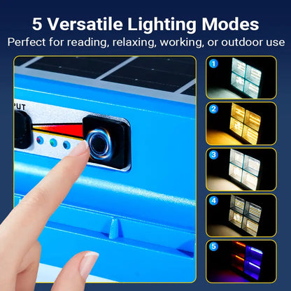 🎁Solar Rechargeable LED Work Light – 288 LEDs, Magnetic & Waterproof