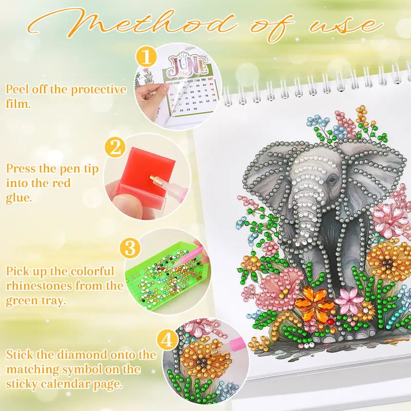 2027 Vintage Theme Diamond Calendar Set