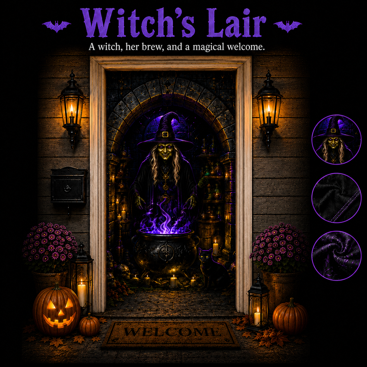 🎃Halloween Portal Door Curtain🎃 – Realistic Spooky Door Decor