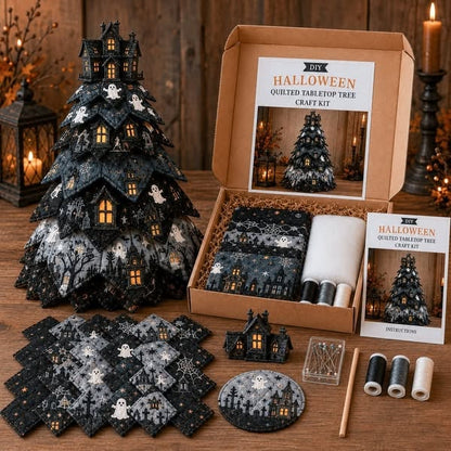 🔥Last Day 40% OFF - 🎃 DIY Halloween Quilted Fabric Tree Kit