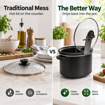 🔥HOT SALE 49% OFF - 🍳Multifunctional Anti-Slip Cooker Lid Stand - Space-Saving Kitchen Counter Organizer