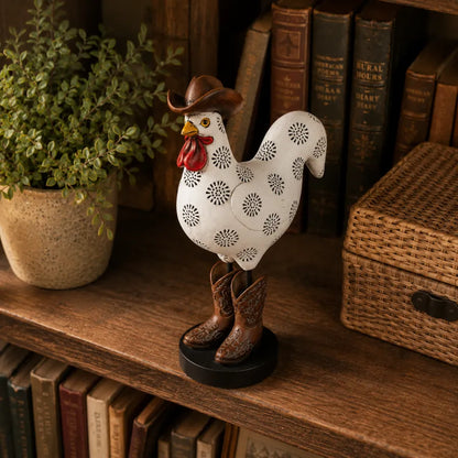 🤎Vintage Cowboy Rooster Sculpture