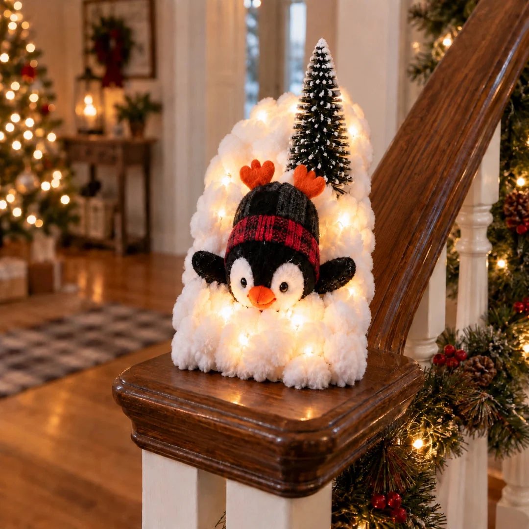 🐧 Penguin Christmas Stair Snow Decor | A Cozy Penguin Christmas Story ✨
