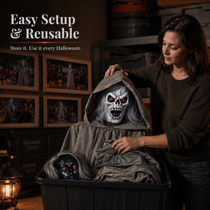 👻 Halloween Animated Jumping Scare Ghost – 50% OFF | Motion-Activated Life-Size Haunted Prop 🎃