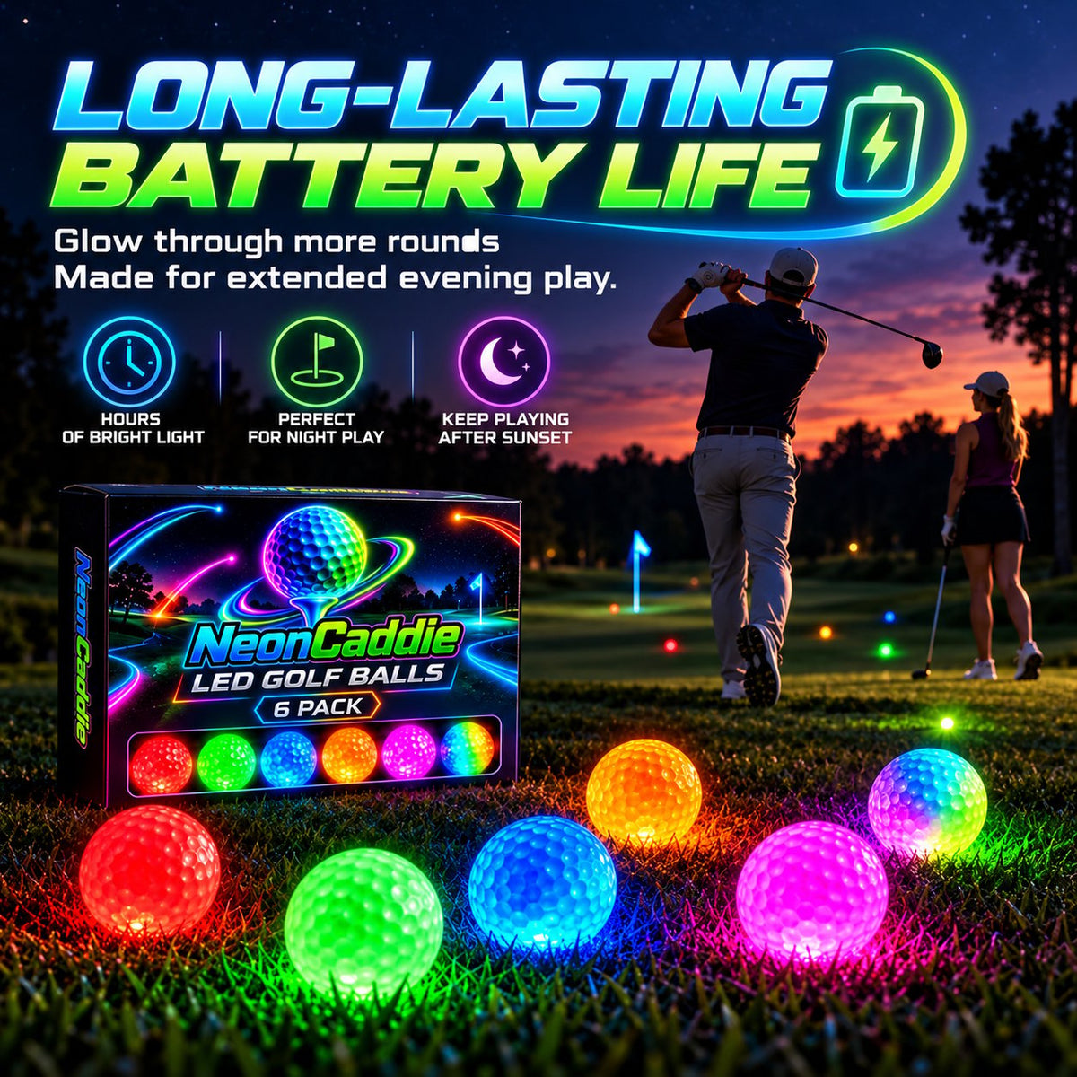 Glow-in-the-Dark LED Golf Balls | Night Play Innovation ⛳