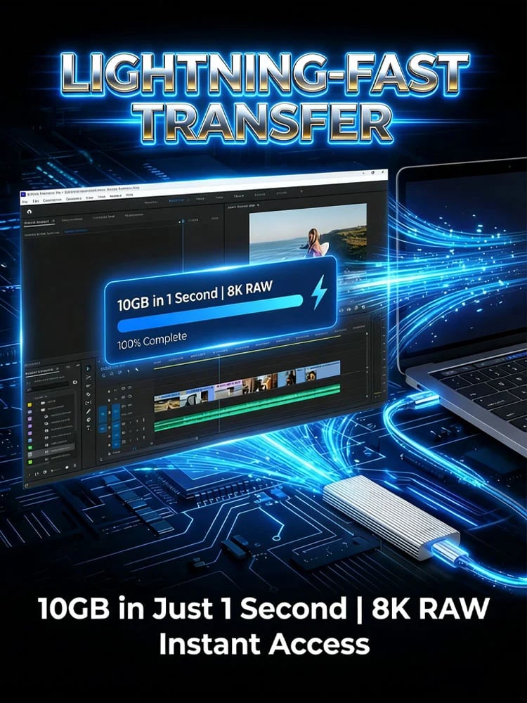 ⚡ 16TB Type-C Portable Mini SSD – Pocket-Sized Storage for Phone, Laptop & Tablet