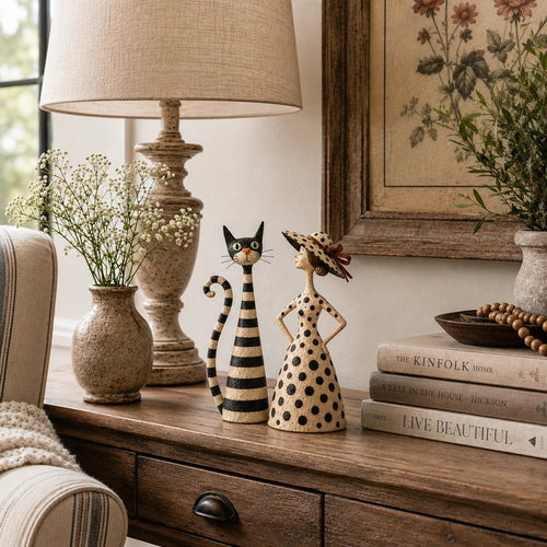 🔥Hot Sale 50% OFF🔥 - Vintage Cat & Lady Sculptures