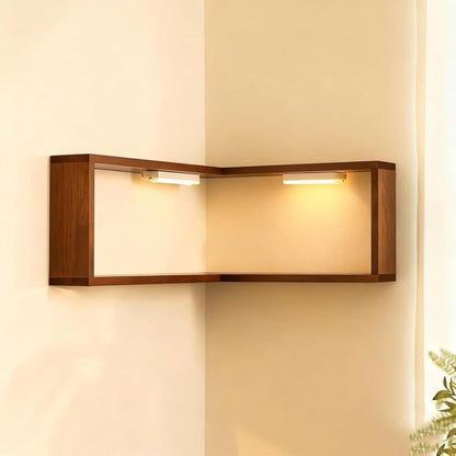 90° corner floating wall-mounted shelf, suitable for living room, bedroom, and entryway
