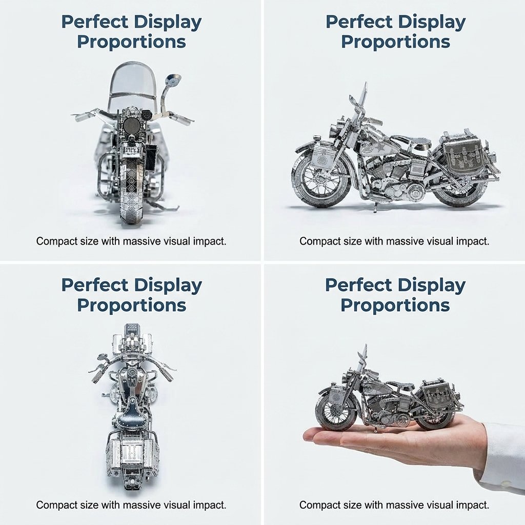 🔥Last Day 49% OFF - 🏍️🧩Silver Motorcycle 3D Metal Assembly Puzzle(📦Buy 2 Free Shipping)