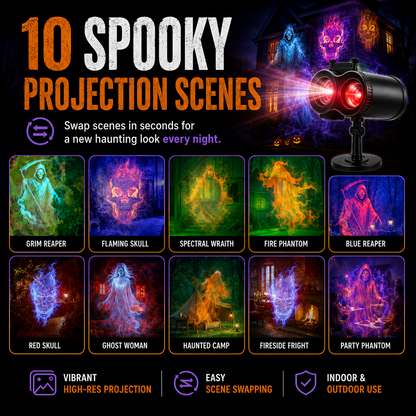 🎃👻32FT HD Halloween Projector | That Disappoint Your Halloween Party | 10 Unique HD Projection Patterns