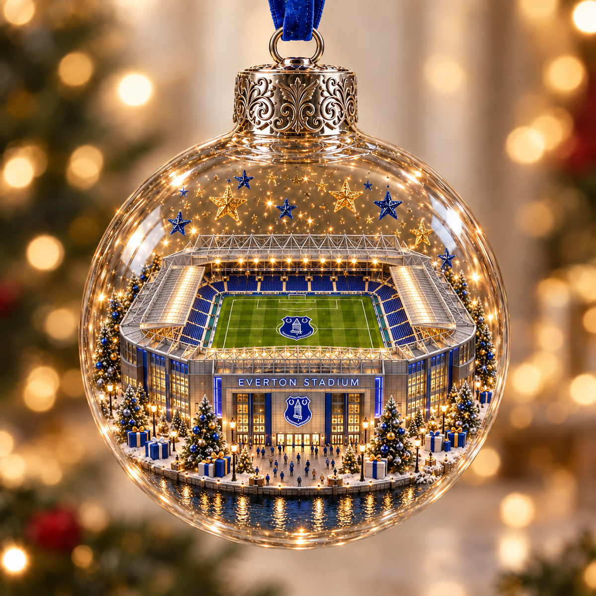 ⚽🎄 Christmas Sale: 50% OFF – Light-Up Football Stadium Ornament | 20 Styles