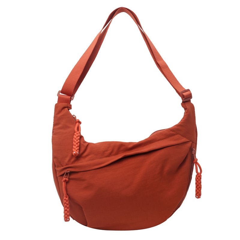 🏆5k sold this week!👜Women's Fashion Plain Color Nylon Crossbody Hobo Bag