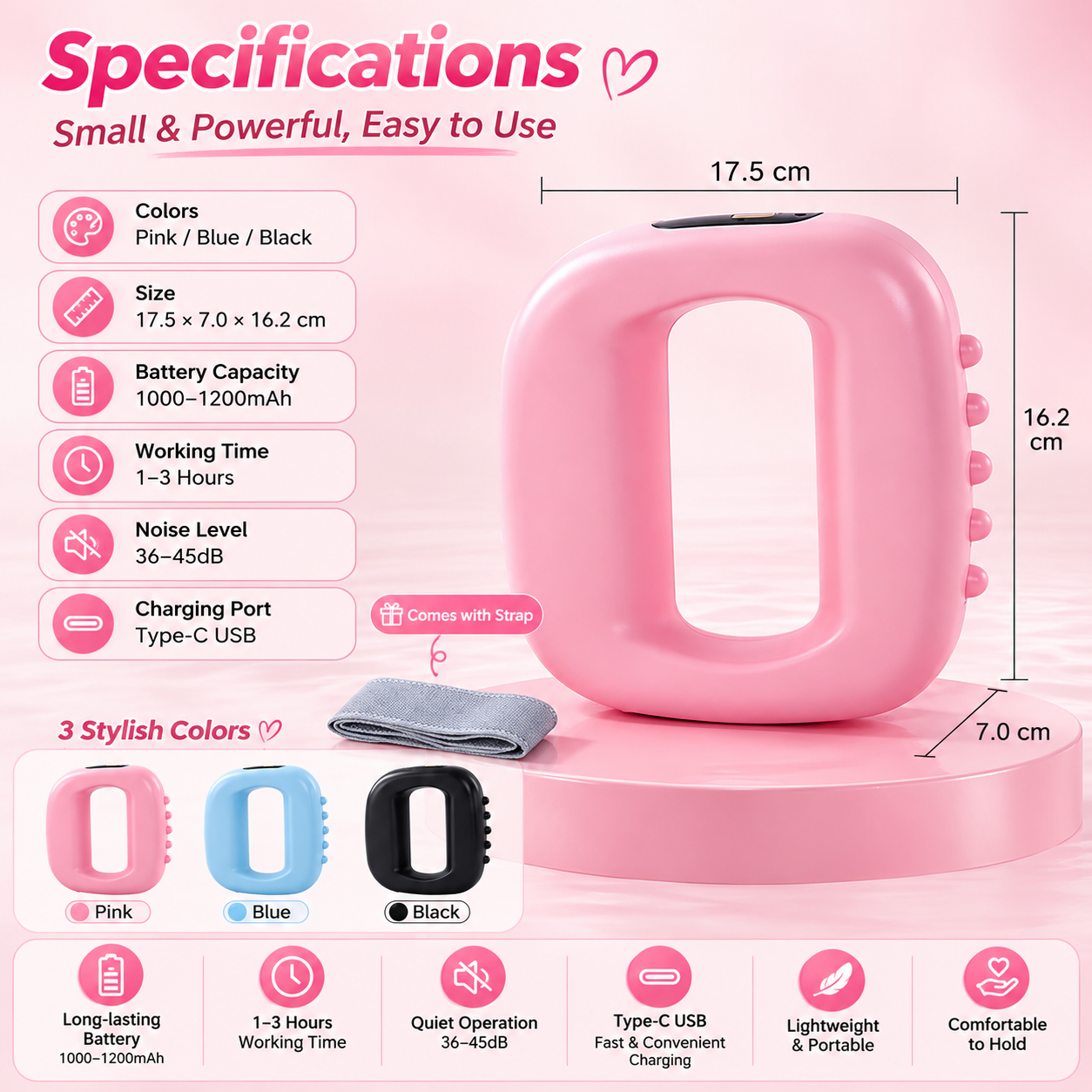 3-in-1 Vibrating Fascia Ring Massager