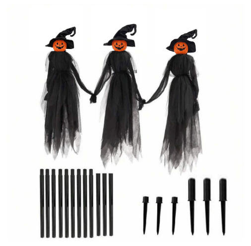 🎃HOT SALE ❤️‍🔥🧙‍♀️Lighted Halloween Witch Stake For Halloween Decoration🎃