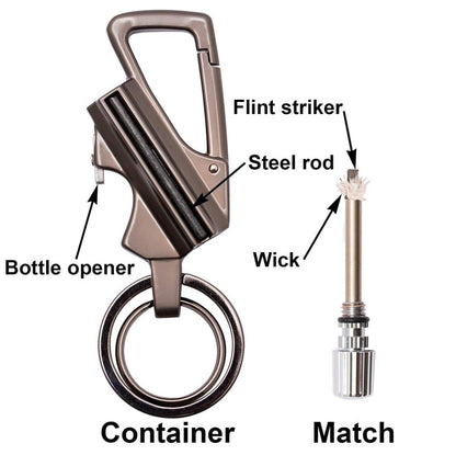 3-in-1  Match & Carabiner Keychain