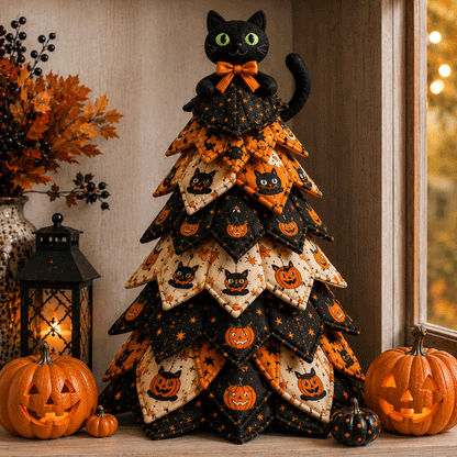 🔥Last Day 40% OFF - 🎃 DIY Halloween Quilted Fabric Tree Kit