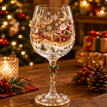 🎄🎁Christmas  Wine Glass Collection Gift Box Set