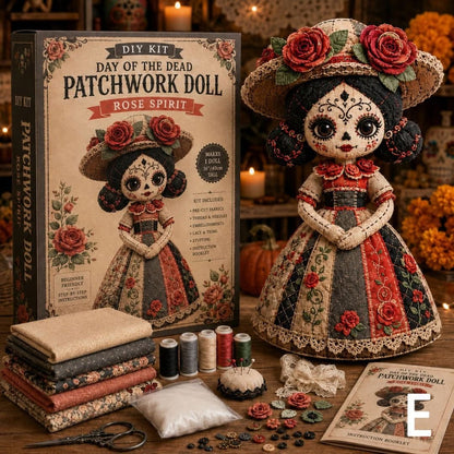 🖤 DIY Day of the Dead Patchwork Doll Kit