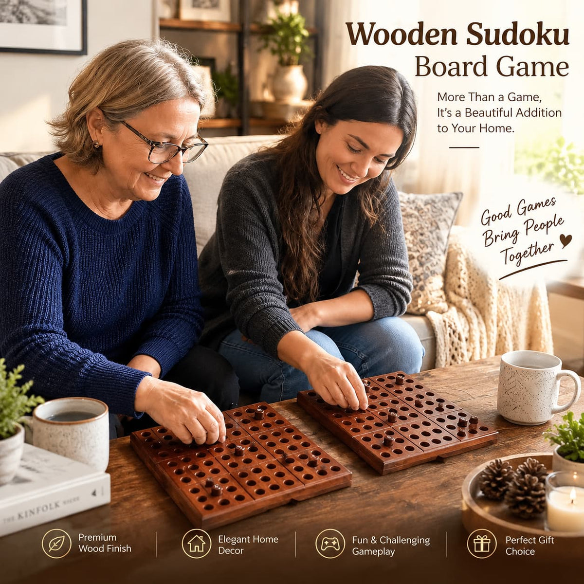 💕Hot sale 49% OFF🧩 Wooden Sudoku Set & Guide