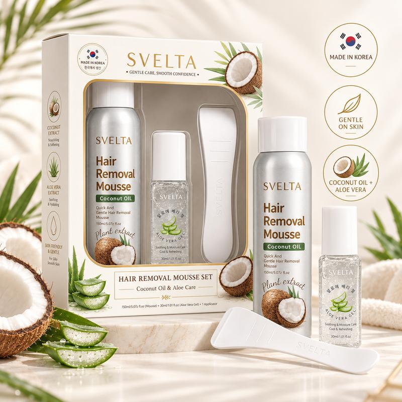 Gentle Sensitive Skin Bikini Hair Removal Cream & Mousse Kit - Smooth