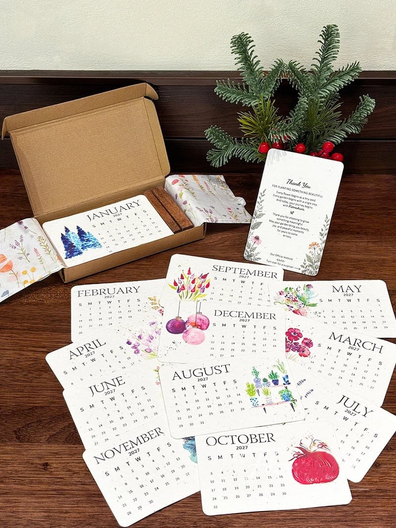 ✨🏆Early Holiday Sale 49% OFF🌱Eco-Friendly Plantable “Timeless” Seed Calendar 2027