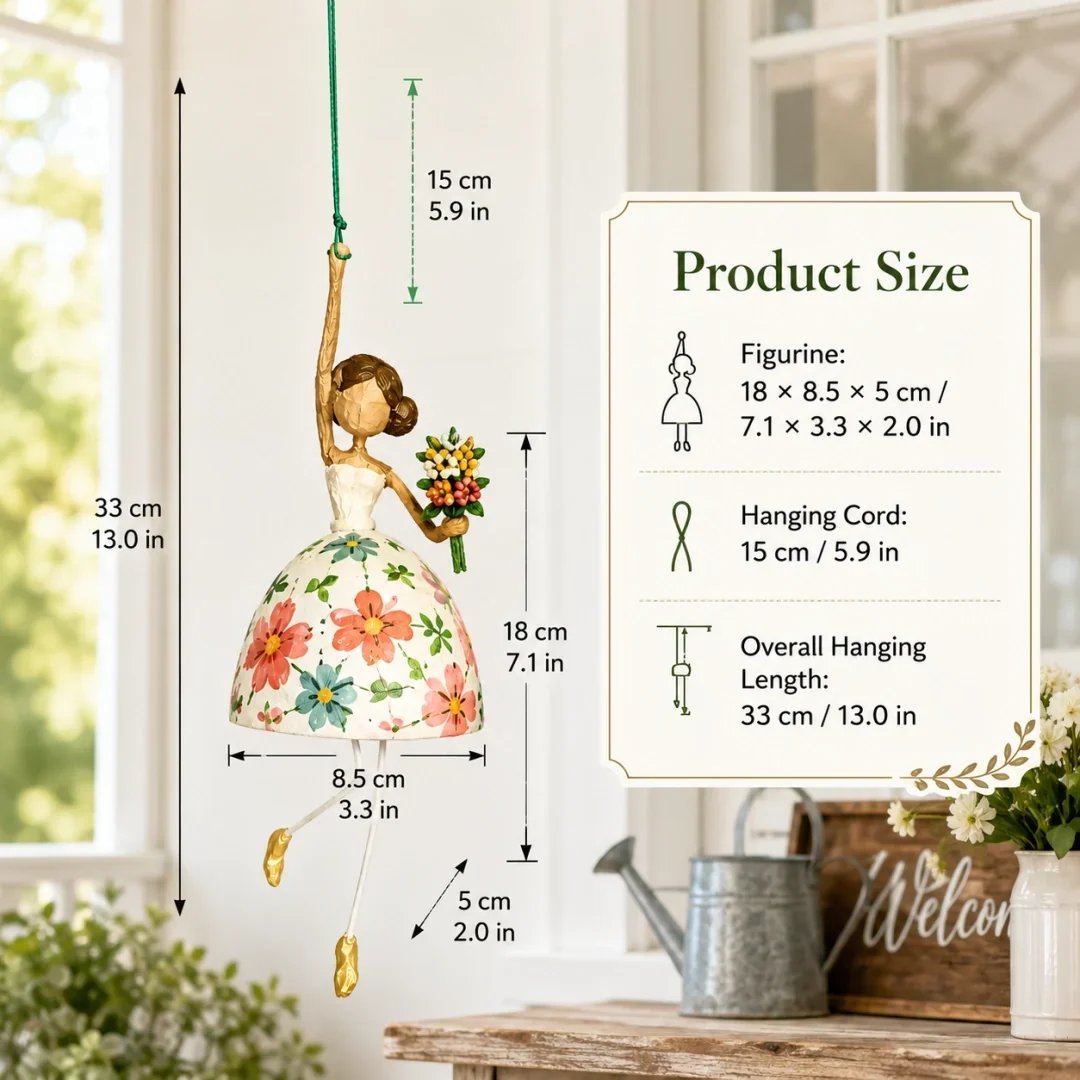 ✨ Verspielte tanzende Dame – Hängedekoration