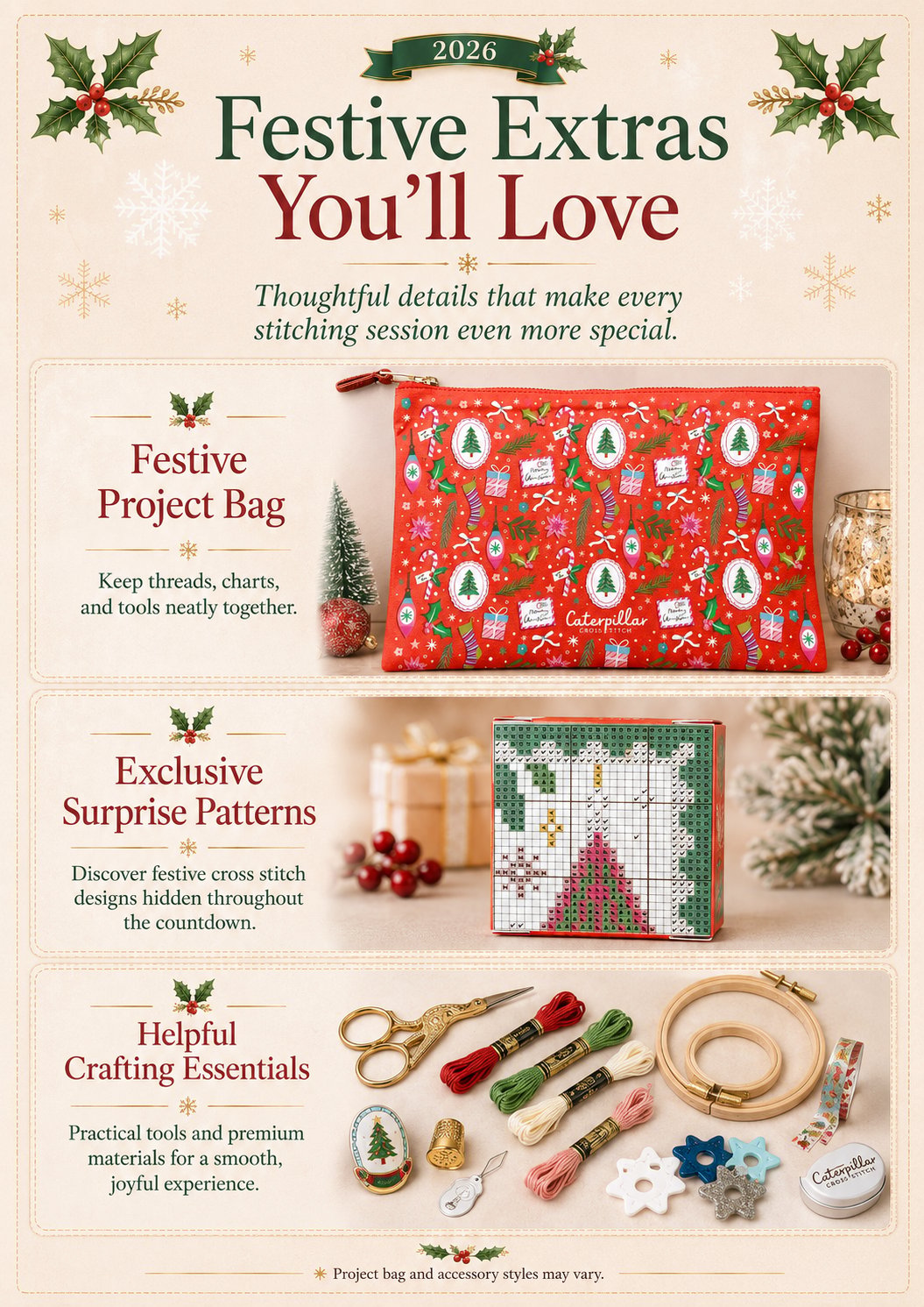 🎄🧵 2026 Cross Stitch Advent Calendar Box 🎁✨