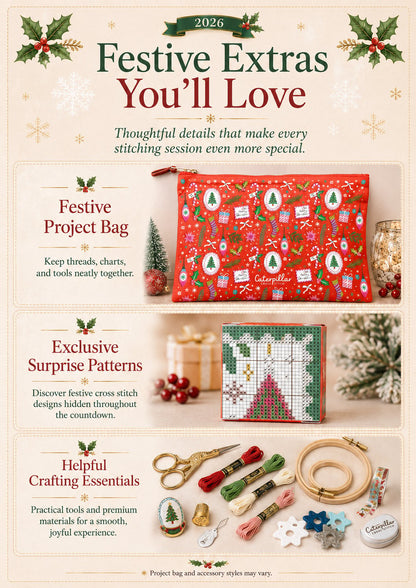 🎄🧵 2026 Cross Stitch Advent Calendar Box 🎁✨